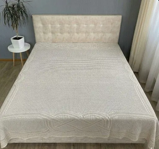 Натуральное муслиновое простыня 200x230 см - дышащая мягкая хлопковая простыня пудровый - фото 1