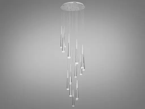 Каскадна світлодіодна люстра для зали потужністю 60W - фото 2