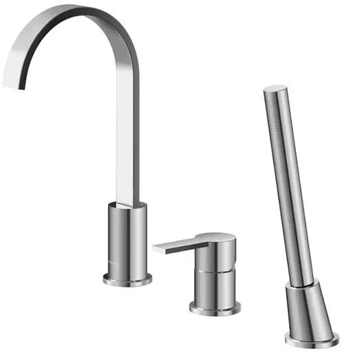 Смеситель на борт ванны Kohlman Gixs chrome QB241G Хром - фото 1