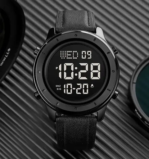 Чоловічий наручний електронний годинник Skmei 1864 (Чорний) - фото 6