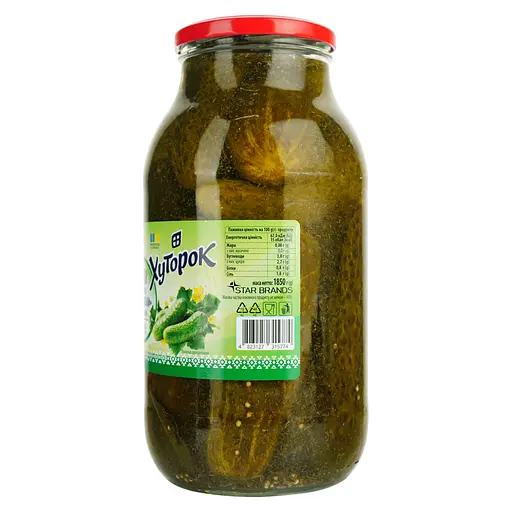 Огурцы маринованные Хуторок По-херсонськи пастеризованные 1.85 кг - фото 3