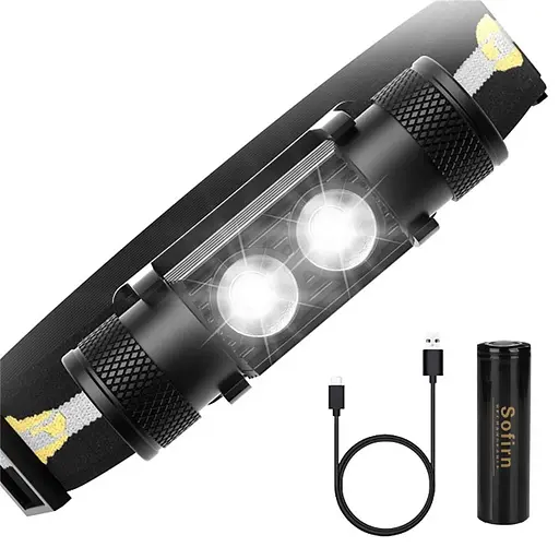 Налобный фонарь Sofirn H25S 1200лм USB-C (аккумулятор 18650 на 3400мАч)