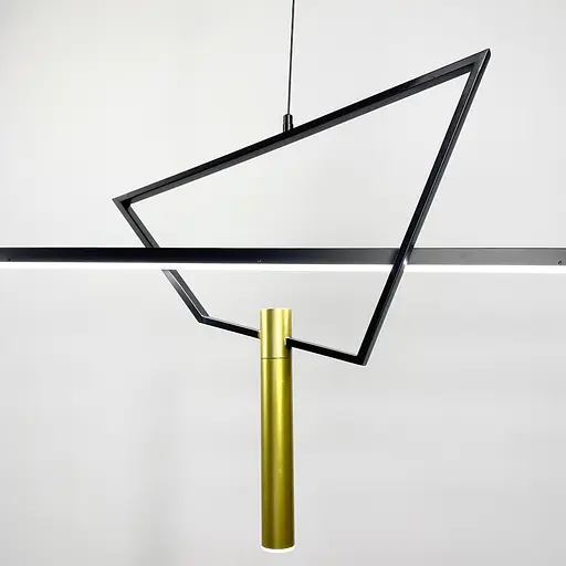 Геометрична видовжена люстра Island Line.F MJ 25-1200 BK - фото 10