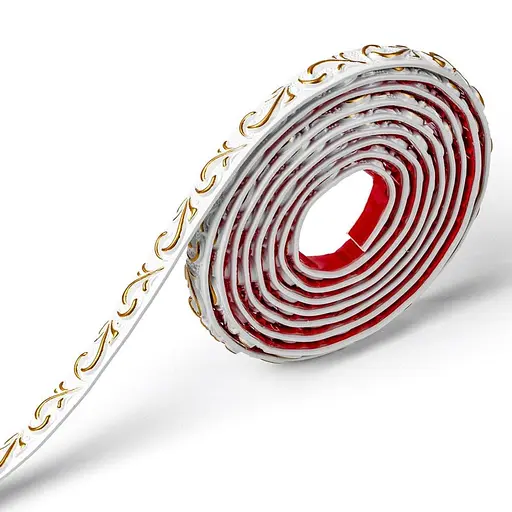 Молдинг 4950x20x7 мм Білий із золотом SW-00002678 - фото 1