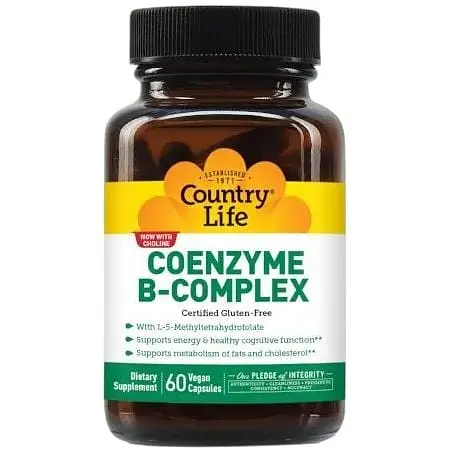 Вітаміни та мінерали Country Life Coenzyme B-Complex, 60 вегакапсул