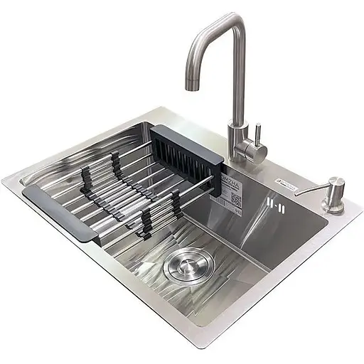 Комплект мийка + змішувач Romzha Arta U-550S (B)