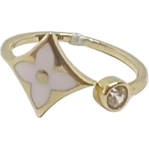 Золоте кільце Столична Ювелірна Фабрика з емаллю і фіанітом. 154216ЖЕБ 15,5