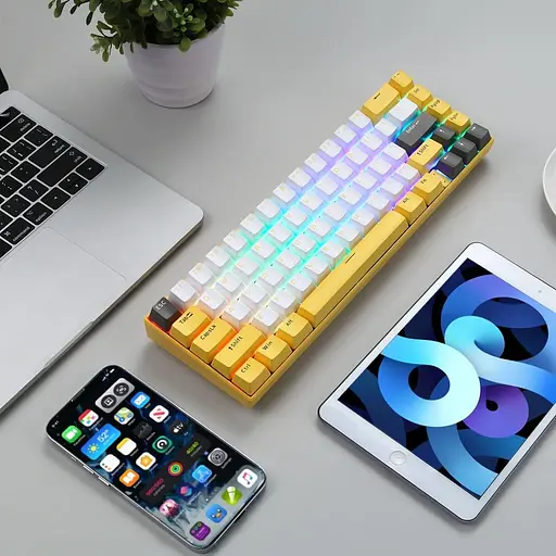 Клавиатура Motospeed BK67 Longhua Blue Yellow (mtbk67ymb) - фото 8