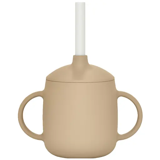 Чашка силиконовая 3 в 1 Suavinex Colour Essence с носиком и трубочкой +6 месяцев 270 мл бежевая (402898)