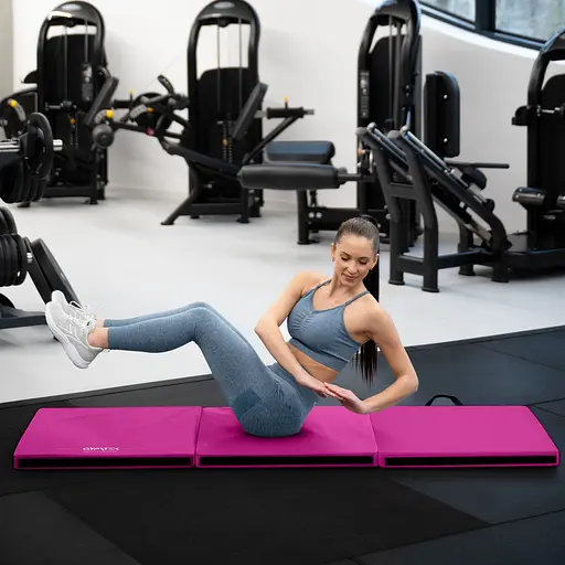 Мат гімнастичний Gymtek твердий 5 см рожевий - фото 8