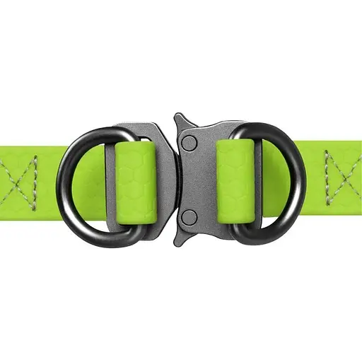 Шлея для собак Waudog Waterproof водостійка з QR паспортом, металічна пряжка-фастекс салатовий - фото 3