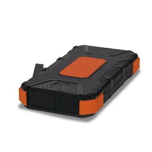 Повербанк з сонячною панеллю 20000mAh Power Bank Kraft TPB-1820SLP Orange бездротова зарядка 18W QC2.0 LED-ліхтар (43-00042) - фото 6