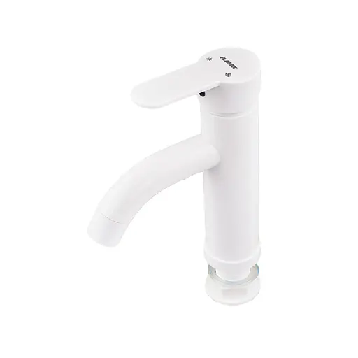 Змішувач для умивальника Plamix RAUL-001-B white PM0652, Білий - фото 5