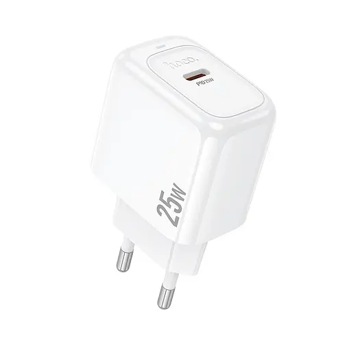 Мережевий зарядний пристрій Hoco CS53A Surplus single port PD25W charger(EU) Білий - фото 1