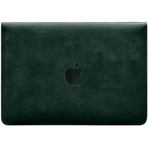 Чохол-конверт BlankNote із клапаном шкіра+фетр для MacBook 15" Зелений Crazy Horse - фото 1