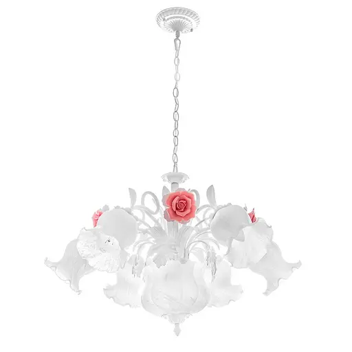 Люстра подвесная Brille флористика E14 40W WH (BKL-518S/8)