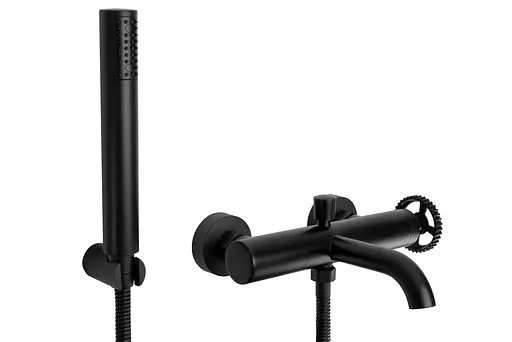 Смеситель для ванны и душа Vertigo black mat REA-B9669 Черный матовый - фото 1