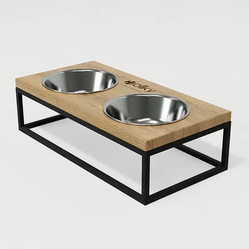 Hollky Base M — миски на підставці для середніх собак та великих котів (2 × 0,95 л) - фото 7