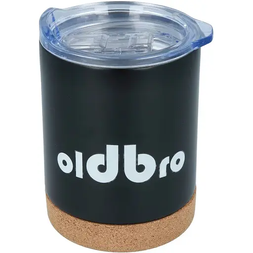 Кавовий кухоль OldBro для старого друга з корковим дном 360 мл BlackClassic із нержавіючої сталі з подвійними стінками - фото 1