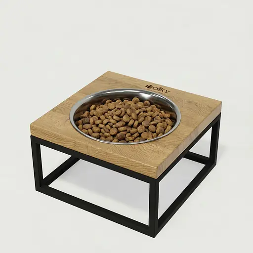 Hollky Base Solo M — миска на підставці для котів і середніх собак (1 × 0,8 л)