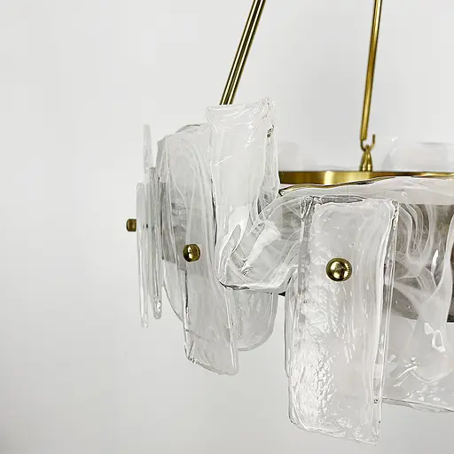 Латунна люстра із декоративними пластинами у двох розмірах Line.F Діаметр 60см - фото 3