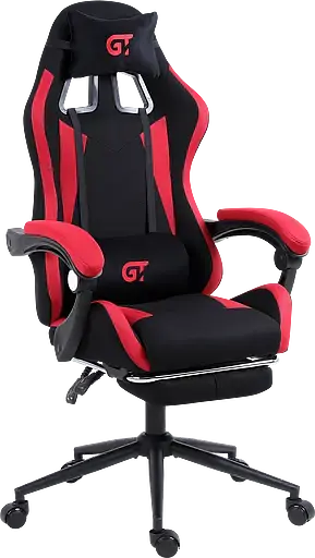 Геймерское кресло GT Racer черное с красным (X-2324 Fabric Black/Red) - фото 2