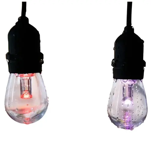 Уличная гирлянда с ретро лампами LED RGB Edison 10шт, 220V, 10метров с переходником