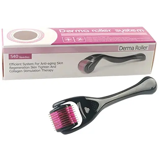 Мезоролер для шкіри DERMA ROLLER 540 голок 0.5 mm Black (kz033-R)