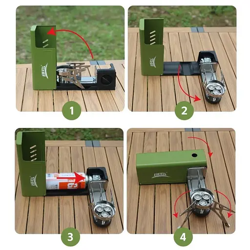 Газовая горелка BRS-97 зеленая - фото 6