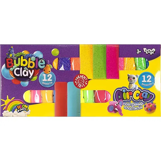 Набір для творчості 2 в 1 "Air Clay + Bubble Clay" ARBB-02-01U Danko Toys (4823102811031) - фото 1