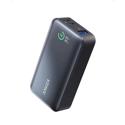 Павербанк Anker 533 10000 mAh 30 W со сквозной зарядкой и индикатором заряда Повербанк для телефона и ноутбука