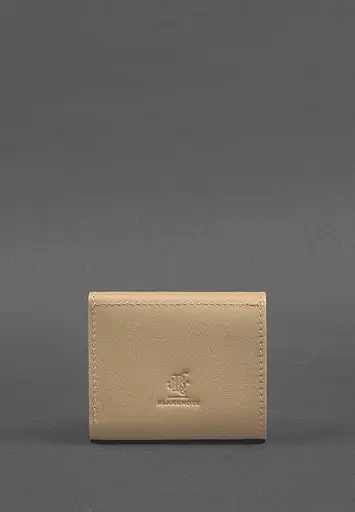 Женский кожаный кошелек 2.1 светло-бежевый - фото 5