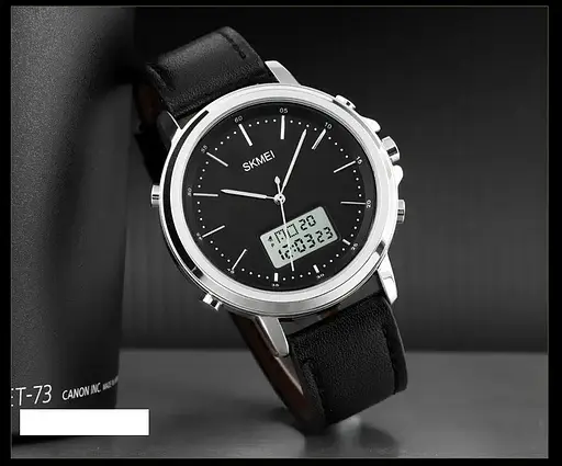 Чоловічий спортивний наручний годинник Skmei 1652 (Сріблястий з білим) - фото 5