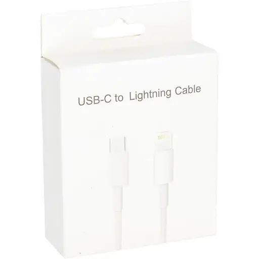 Кабель PowerPlant USB Type-C - Lightning 18W 1 м быстрая зарядка iPhone белый - фото 3