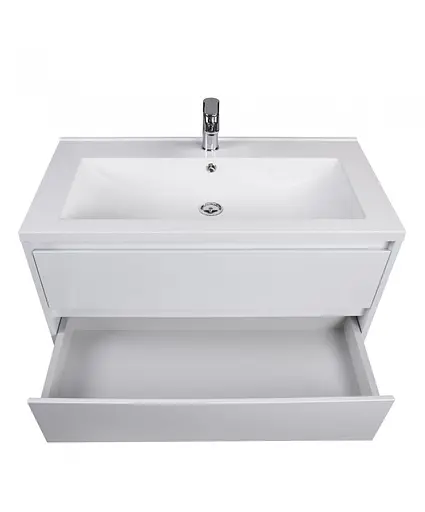 Тумба Мойдодир Marko 100-A з умивальником Cosmopolitan 100 Білий - фото 6