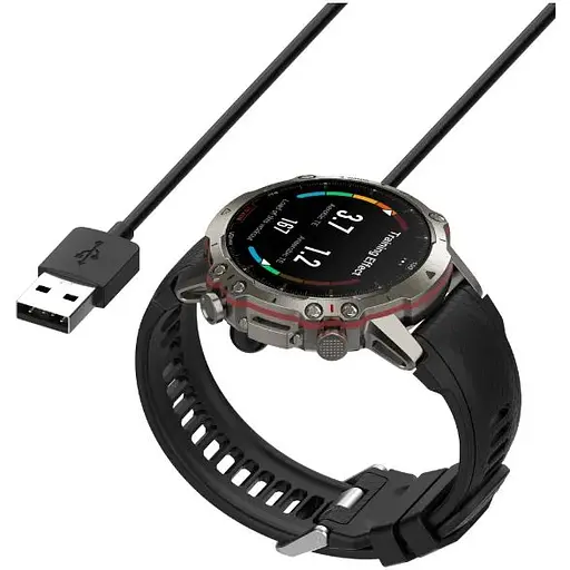 Зарядний пристрій DK кабель (1m) USB для Xiaomi Amazfit Falcon (A2029) (black) - фото 6