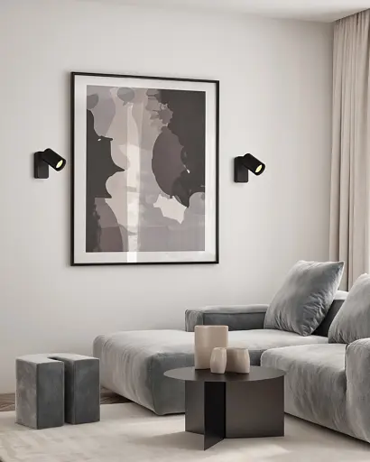 Бра, настінний світильник Italux WL-23436-1-BK Nesto GU10 1x10W IP20 Bk - фото 2