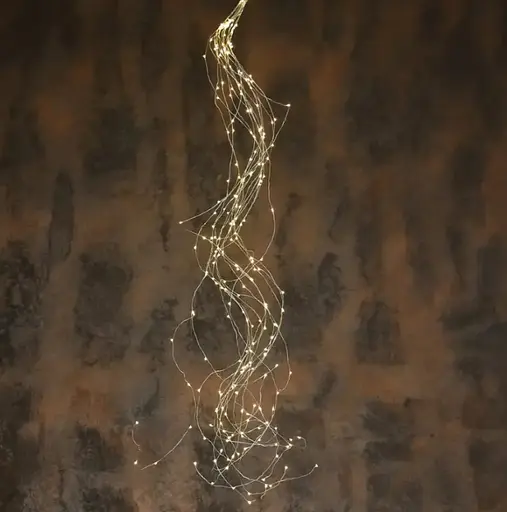 Новогодняя конусная гирлянда 2 м 10 нитей LED 200 лампочек Теплый белый - фото 7