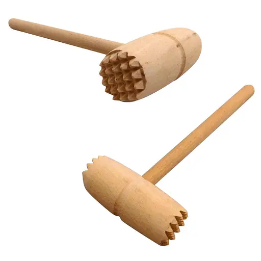 Молоток для відбивання м'яса круглий дерев'яний 28.5 см, Woodly 83202 - фото 3