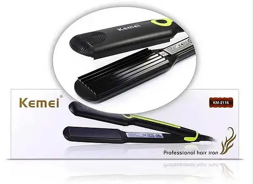 Професійна плойка гофре Kemei KM-2116 із терморегулятором для створення прикореневого об'єму 30 Вт - фото 6