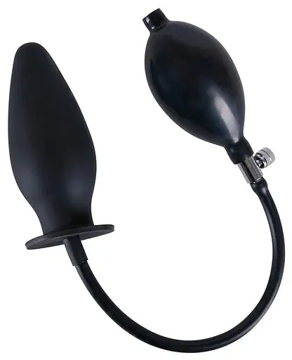 Анальна пробка True Black Inflatable Anal Plug 11.5 см (чорний)