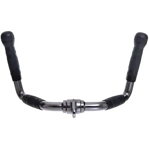 Ручка для тяги York Fitness багатофункціональна з гумовими рукоятками, хром - фото 5