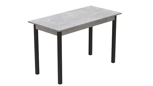 Стіл кухонний Ferrum-decor Маріо 75x120x70 Чорний ДСП Бетон 16мм (FRD-105587)