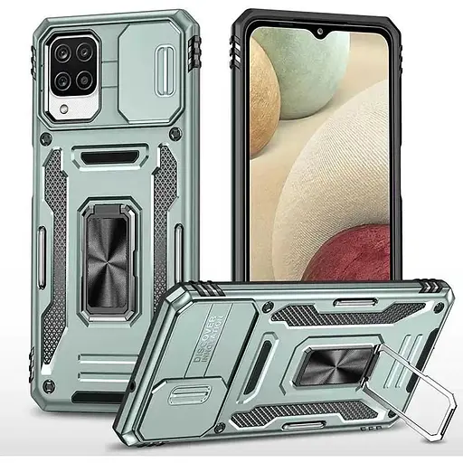 Ударопрочный чехол Epik Camshield Army Ring для Samsung Galaxy M53 5G Зеленый / Light Green