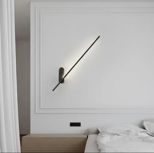 Линейный настенный светильник с регулирующим механизмом Line F длина 60 см Арт. WJ97/600 BK - фото 12