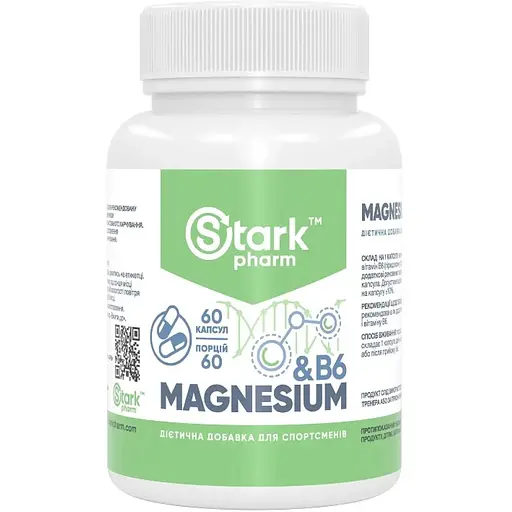 Магній Stark Pharm Stark Magnesium/B6 60 caps (1086-100-46-9106322-20)