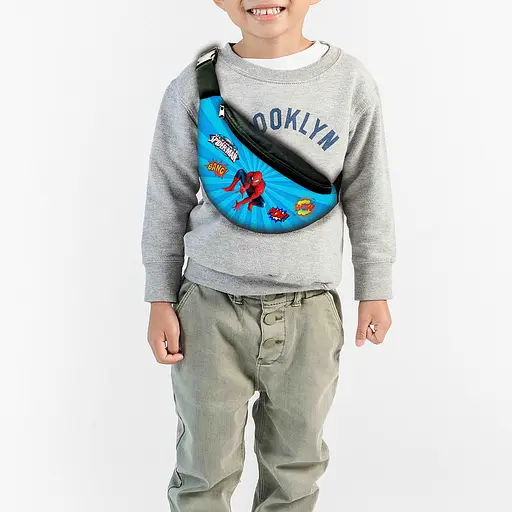 Сумка-бананка людина павук "spider man" з принтом, 32х15см, дитяча, молодіжна (00108)