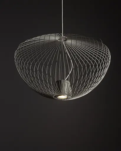 Подвесной светильник, люстра Nowodvorski 11244 Pumpkin M GU10 1x10W IP20 Светло-серый - фото 2