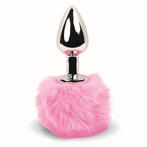 Анальна пробка FeelzToys Bunny Tails 7х2.5 см (рожевий) - фото 2