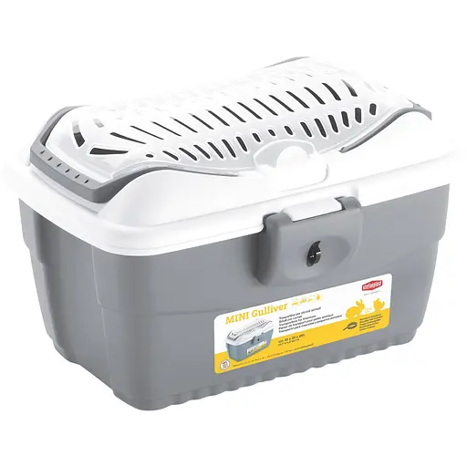 Переноска для тварин Stefanplast Mini Gulliver до 2.5 кг біло-сіра (96190)